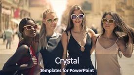  Presentation with black girl sexy fashionable mulatto - PPT theme consisting of teen fashion show - fashionable girls with sunglasses background and a  colored foreground