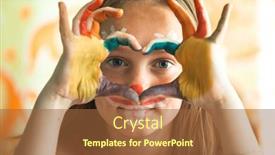  Presentation with folded heart - Presentation design consisting of teen-girl-fingers-folded background and a red colored foreground