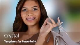  Presentation with prom - Beautiful slide deck featuring teen girl going to the prom backdrop and a tawny brown colored foreground