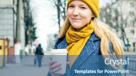  Presentation with teen girl tech - Slide deck consisting of teen girl in autumn clothes background and a ocean colored foreground