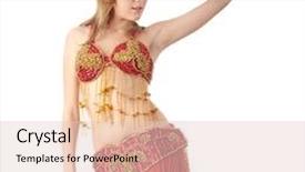  Presentation with big fat belly girl - Presentation theme having teen girl in belly dancer background and a  colored foreground