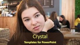  Presentation with teen girl - Presentation having teen-girl-in-cafe-close background and a tawny brown colored foreground