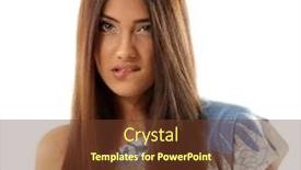  Presentation with teen girl - Beautiful presentation design featuring teen-girl-make-faces-isolated backdrop and a tawny brown colored foreground