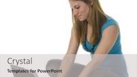  Presentation with teen girl - Slide set consisting of teen-girl-using-laptop-computer background and a light gray colored foreground