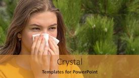  Presentation with allergy - Slide deck consisting of teen-girl-with-a-handkerchief background and a gold colored foreground