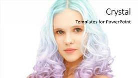  Presentation with teen girl - Colorful slides enhanced with teen girl with trendy blue backdrop and a white colored foreground