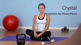  Presentation with teen girl - Colorful PPT theme enhanced with teen-girl-working-out backdrop and a  colored foreground