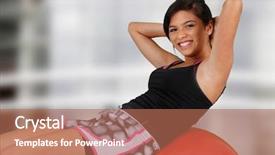  Presentation with gym out and back - Colorful presentation design enhanced with teen girl working backdrop and a  colored foreground