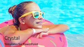  Presentation with relaxing - PPT layouts with teen girls - tween girl relaxing background and a coral colored foreground