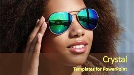  Presentation with african american - Slide deck featuring teen girls - young african american girl background and a tawny brown colored foreground