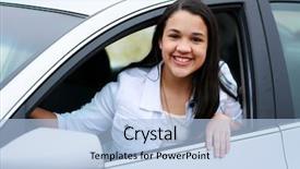  Presentation with teen - Theme featuring teen in her new car background and a light blue colored foreground