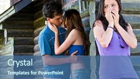  Presentation with best - Theme featuring teen love - girl found best girlfriend background and a  colored foreground