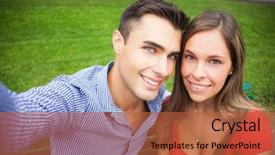  Presentation with catholic couple silhouette of young - Presentation theme having teen love - young smiling couple taking background and a red colored foreground