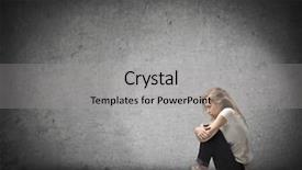 Presentation with jeans - PPT theme featuring teen problems - blonde girl in jeans background and a light gray colored foreground