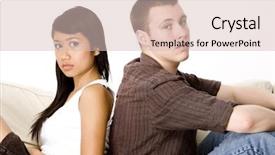  Presentation with catholic couple silhouette of young - Colorful slides enhanced with teen problems - young couple sitting back backdrop and a lemonade colored foreground