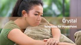  Presentation with long term care home - Amazing presentation having teen sad - expression of lonely female teenager backdrop and a  colored foreground