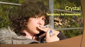  Presentation with smoking - Slide deck featuring teen smoking background and a  colored foreground