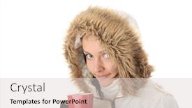  Presentation with milk tea - PPT layouts with teen winter girl with heart shaped red cup of hot drink tea coffee or milk background and a lemonade colored foreground