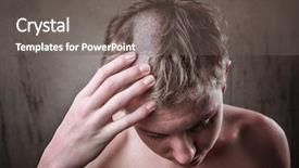  Presentation with haircut - Beautiful presentation design featuring teen with a bad haircut backdrop and a gray colored foreground