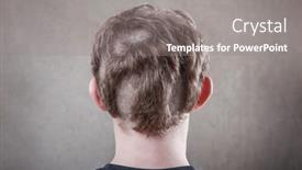  Presentation with haircut - Slide deck having teen-with-an-odd-bad background and a gray colored foreground