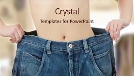  Presentation with lost - Slide deck consisting of teen woman showing how much weight she lost background and a lemonade colored foreground