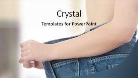  Presentation with lost - Beautiful theme featuring teen woman showing how much weight she lost backdrop and a white colored foreground