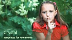  Presentation with teen girl - PPT theme featuring teen-young-girl background and a ocean colored foreground