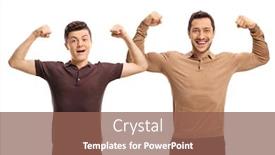  Presentation with flexing - Presentation theme enhanced with teenage-boy-and-a-young background and a violet colored foreground