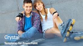  Presentation with roller skating - Colorful PPT theme enhanced with genital system - herpes - diagnosis written backdrop and a light gray colored foreground.