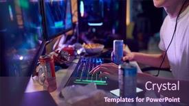  Presentation with teenage - Colorful theme enhanced with teenage-boy-drinking-caffeine-energy backdrop and a violet colored foreground