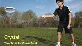  Presentation with frisbee - Beautiful slides featuring  backdrop and a  colored foreground