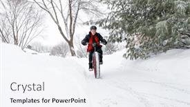  Presentation with tire - Presentation theme enhanced with teenage-boy-riding-a-fat background and a sky blue colored foreground