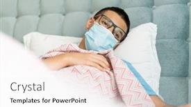  Presentation with covid bed - Theme featuring teenage-boy-sick-in-bed background and a sky blue colored foreground