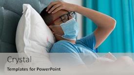  Presentation with symptoms - Presentation enhanced with teenage-boy-sick-in-bed background and a light gray colored foreground