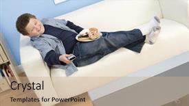  Presentation with television - Colorful PPT theme enhanced with  backdrop and a  colored foreground.