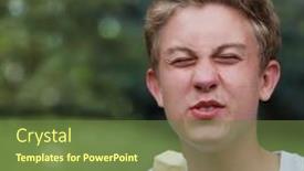  Presentation with teenage brain - Presentation design enhanced with teenage-boy-with-a-brain background and a tawny brown colored foreground