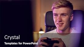  Presentation with teenage - PPT layouts with teenage-boy-with-game-pad background and a black colored foreground