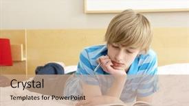  Presentation with policy writing - Beautiful slides featuring teenage boy writing in diary backdrop and a  colored foreground