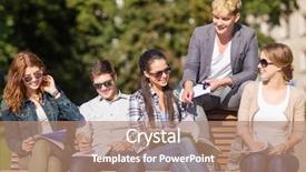  Presentation with holidays - PPT theme having teenage concept - group of students background and a coral colored foreground