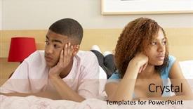  Presentation with teenage - PPT layouts enhanced with teenage couple after arguement background and a coral colored foreground