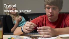  Presentation with drug abuse - Cool new presentation theme with teenage couple taking drugs backdrop and a gray colored foreground