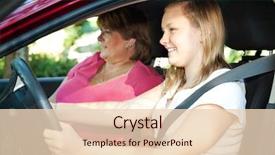  Presentation with teen driving - Audience pleasing slide set consisting of teenage daughter gets a driving backdrop and a lemonade colored foreground