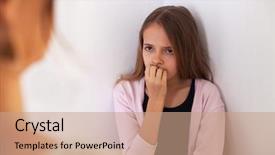  Presentation with teenage girl - Audience pleasing presentation consisting of teenage daughter having a confrontation backdrop and a coral colored foreground