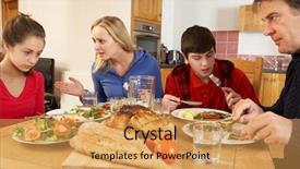  Presentation with teenage - Cool new presentation theme with teenage family having argument whilst backdrop and a  colored foreground