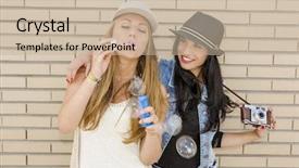  Presentation with soap - Colorful theme enhanced with teenage firends playing with soap backdrop and a  colored foreground