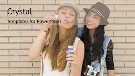  Presentation with soap - Audience pleasing theme consisting of teenage firends playing with soap backdrop and a  colored foreground