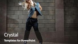  Presentation with hip hop dancing - Theme enhanced with rnb - teenage girl dancing hip-hop background and a dark gray colored foreground