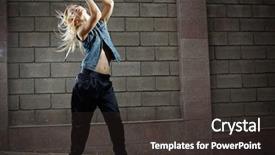  Presentation with hip hop dancing - Presentation design enhanced with portrait of two skeletons with dark backround background and a dark gray colored foreground