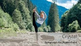  Presentation with naughty girl is standing - Slide deck having teenage-girl-dancing-standing background and a light gray colored foreground