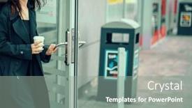  Presentation with teenage girl - Presentation having teenage-girl-in-a-long background and a gray colored foreground
